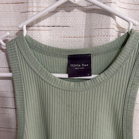Olivia Rae Sage Ribbed Tank Top - Picture 2 of 5